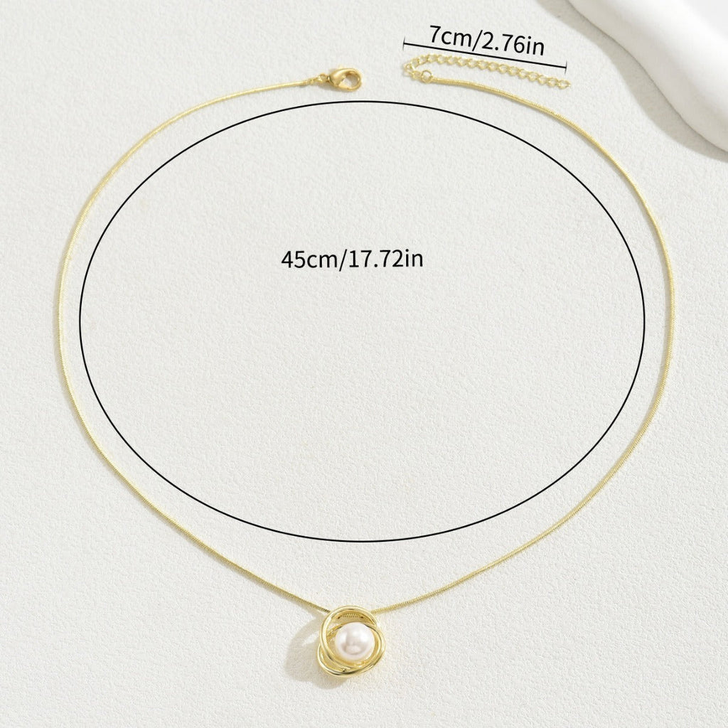 Heike™ - Damesketting met parelmoeren hanger