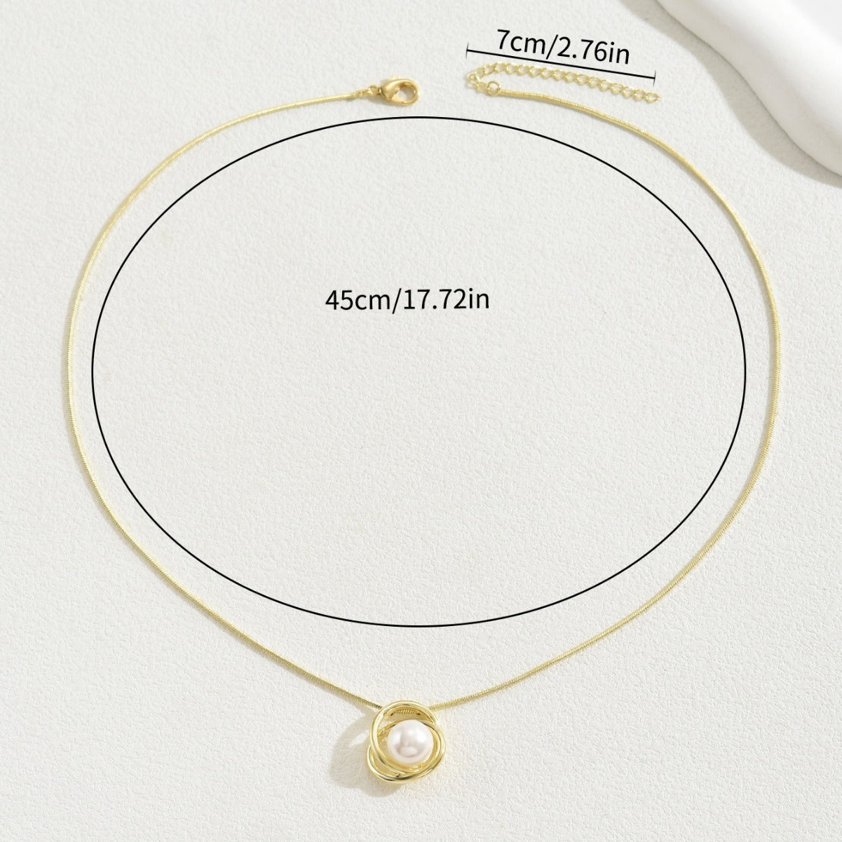 Heike™ - Damesketting met parelmoeren hanger