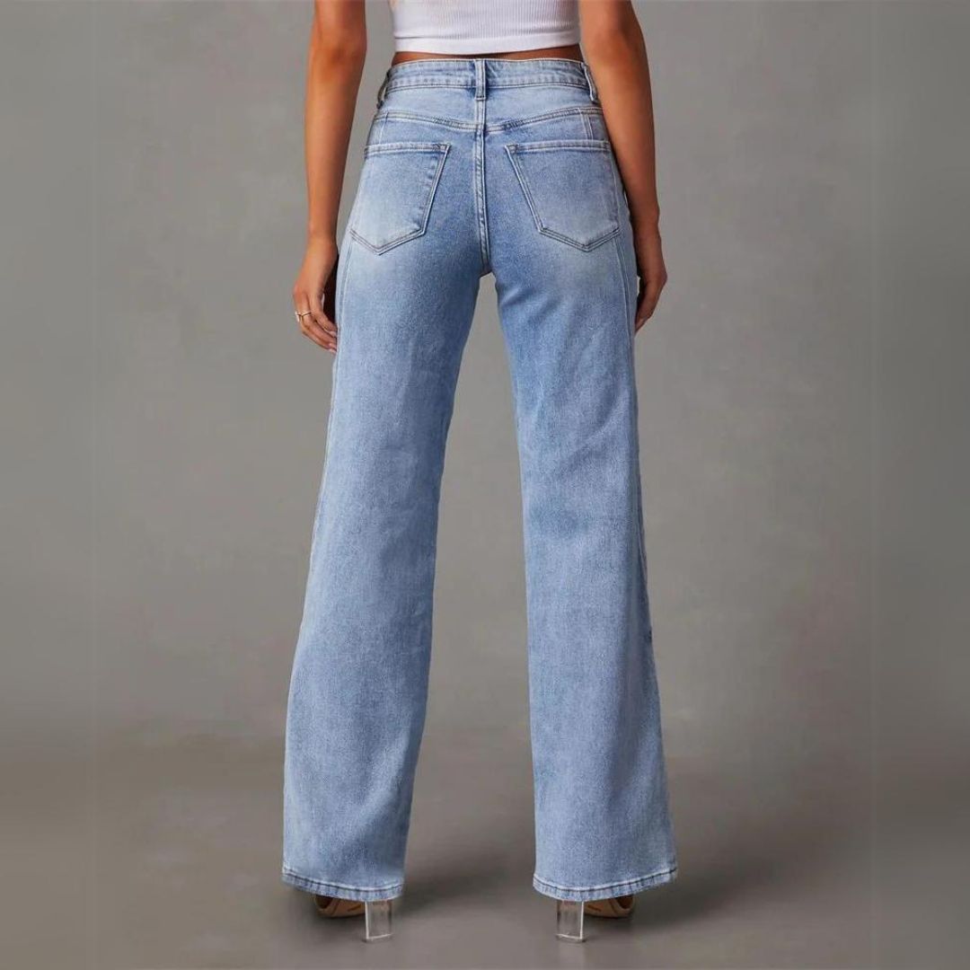 Sandra™ - Klassieke vrijetijdsbroek voor dames - Rechte pijp