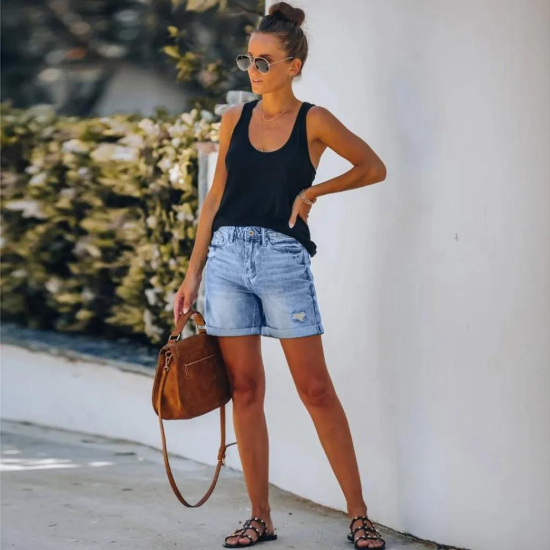 Claudia™ - Stretchy denim dames short