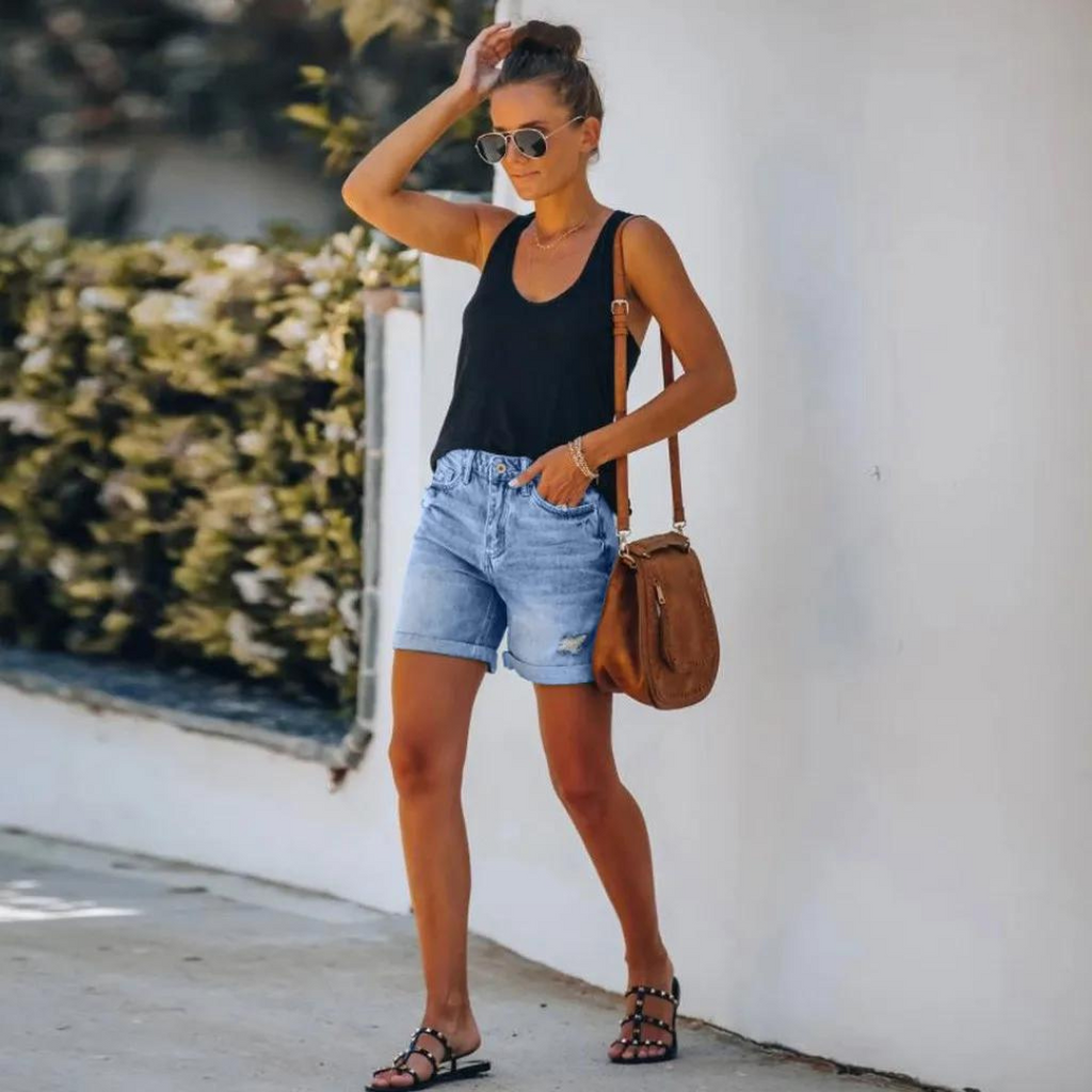 Claudia™ - Stretchy denim dames short