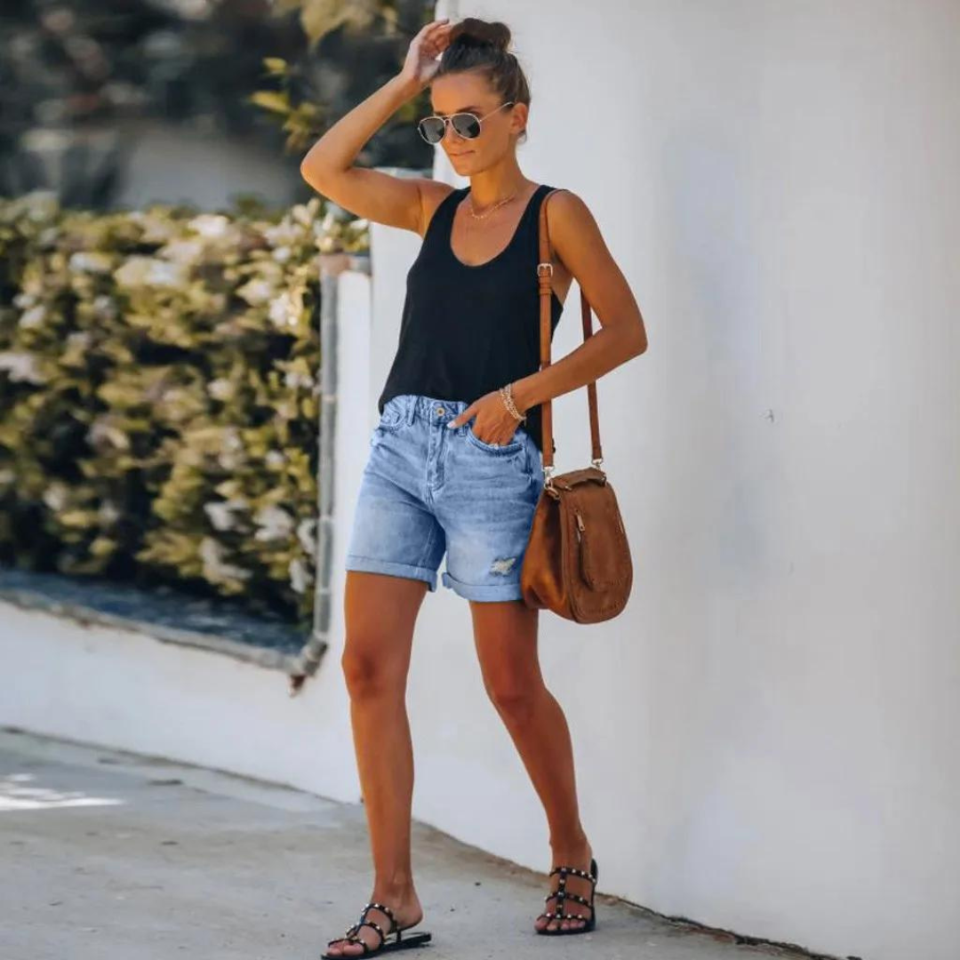 Claudia™ - Stretchy denim dames short