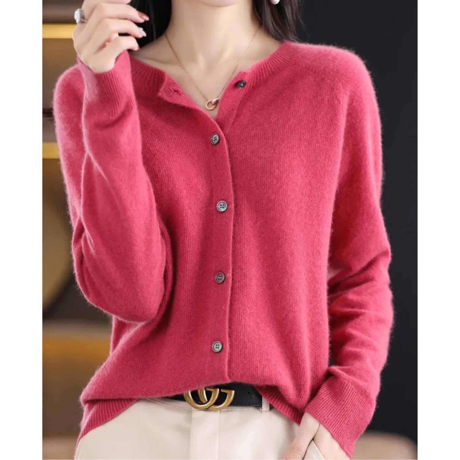 Elyse™ - Merino Wol Cardigan