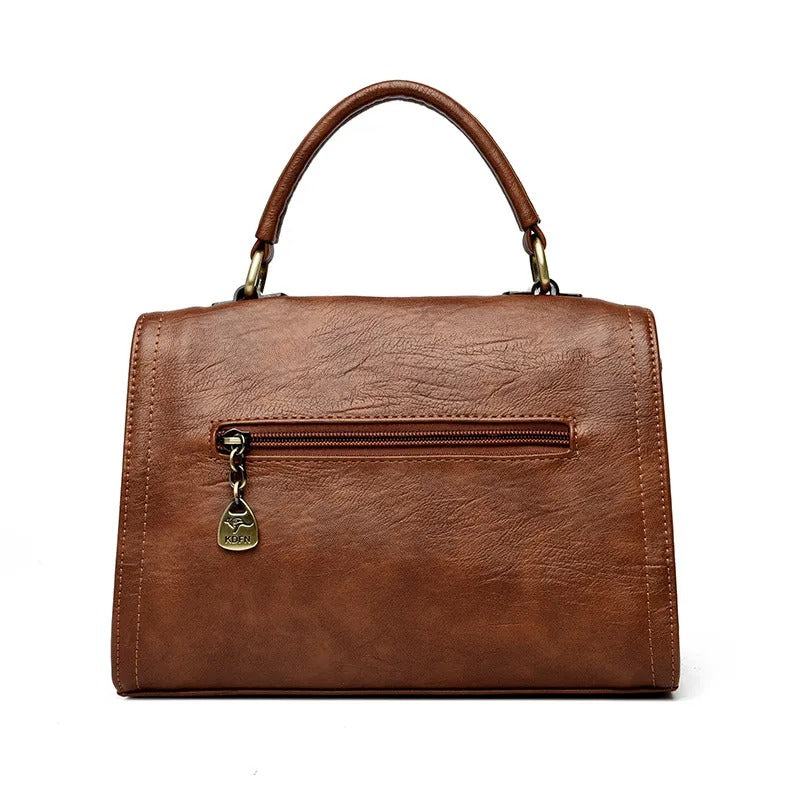 Juliette™ - Dames schoudertas van synthetisch leer met metallic details