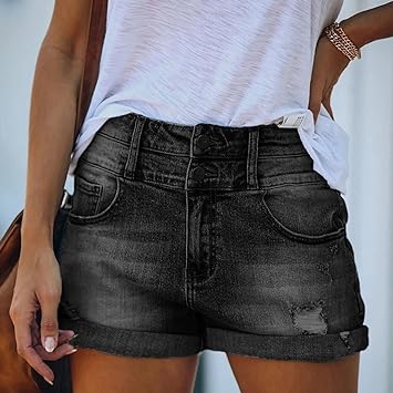 Clio™ - Gescheurde denim shorts