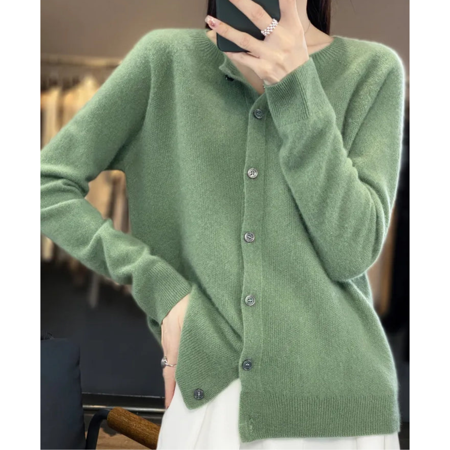 Elyse™ - Merino Wol Cardigan