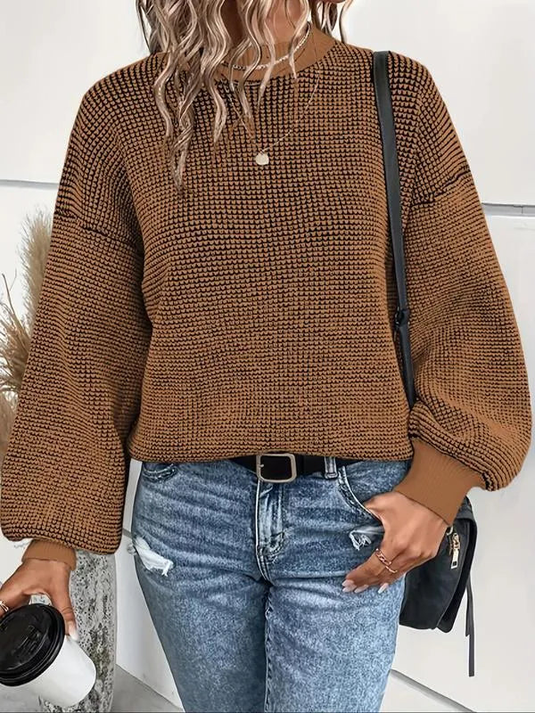 Bijou™ - Tricot Trui voor Vrouwen met Manchetkappen