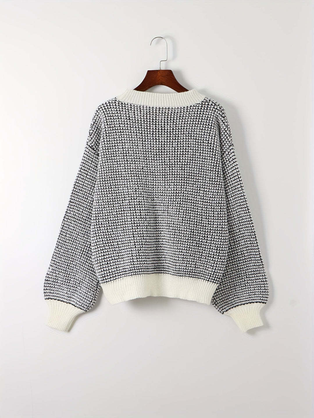 Bijou™ - Tricot Trui voor Vrouwen met Manchetkappen