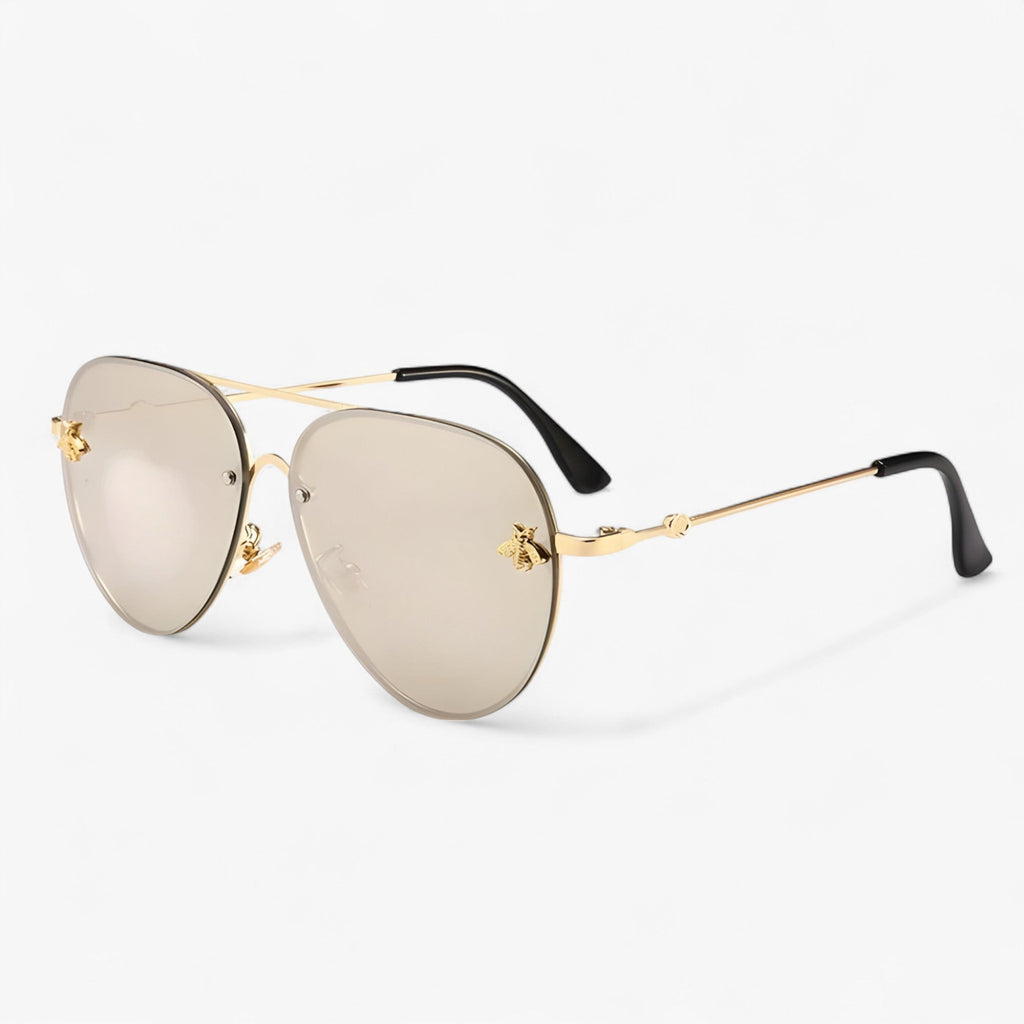 Halcyon™ - Vintage Piloten Zonnebril met Bijendetail