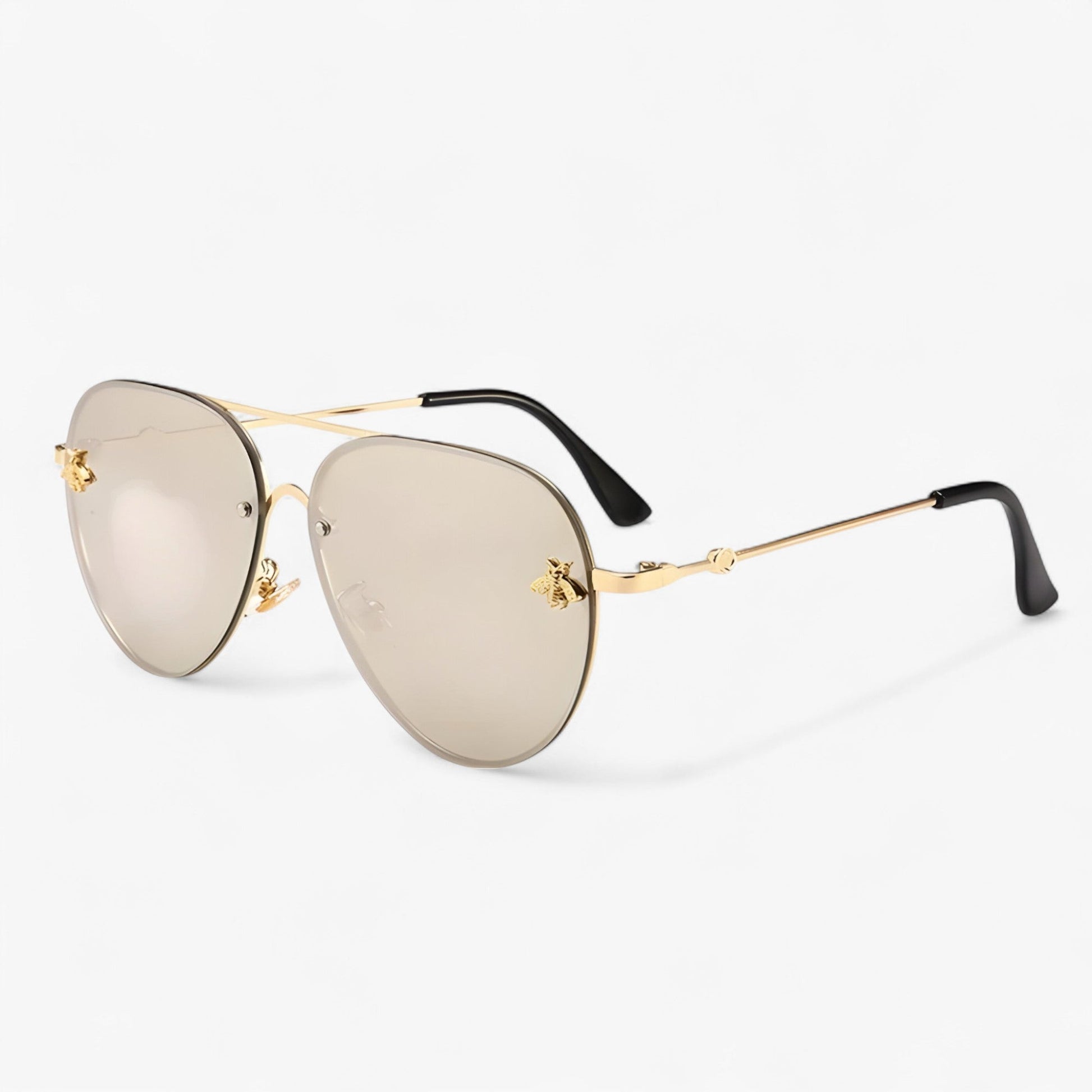 Halcyon™ - Vintage Piloten Zonnebril met Bijendetail
