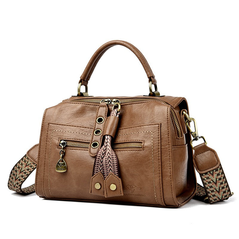 Juliette™ - Dames schoudertas van synthetisch leer met metallic details