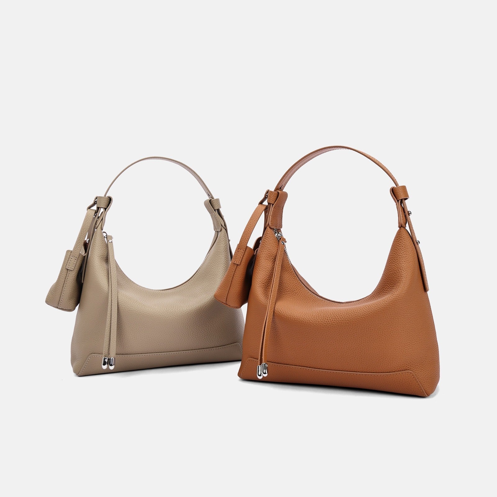 Ivonne™ - Schoudertas van echt leer voor dames in gestructureerd design