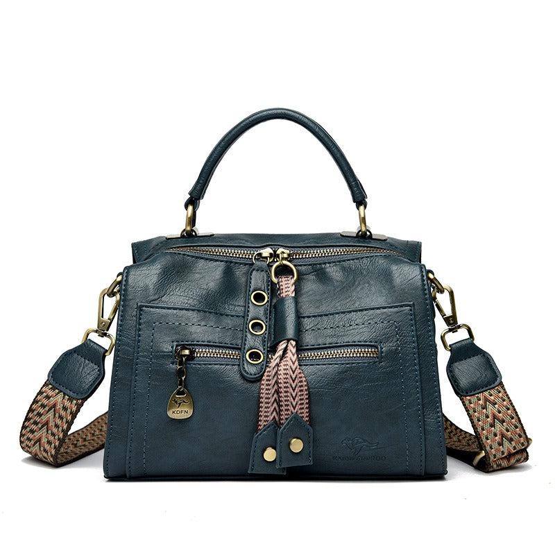 Juliette™ - Dames schoudertas van synthetisch leer met metallic details