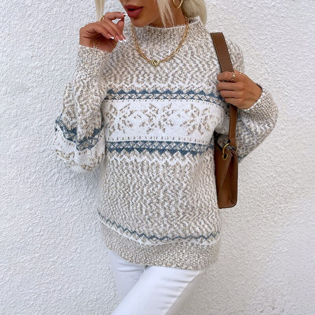 Catharina™ – świąteczny sweter z płatkami śniegu