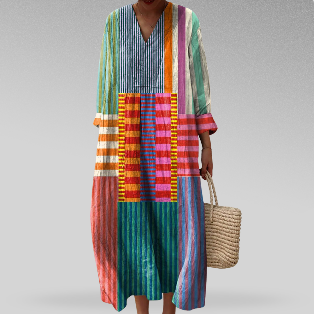 Maia™ - Elegante geometrische jurk