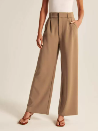 Aluna™ - Casual damesbroek - Hoge taille - Wijde pijp