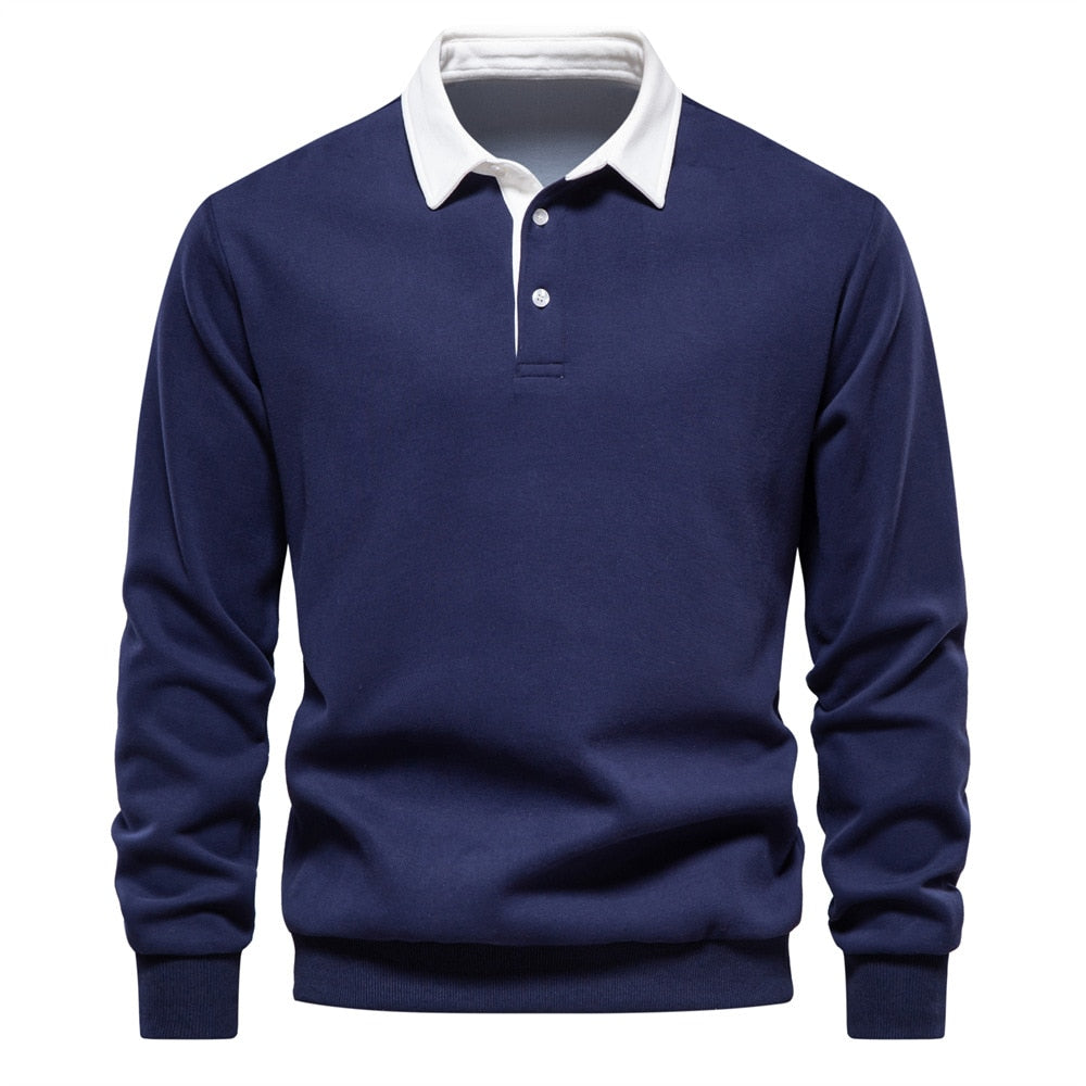 Lino™ – sweter z bawełny premium z kołnierzykiem
