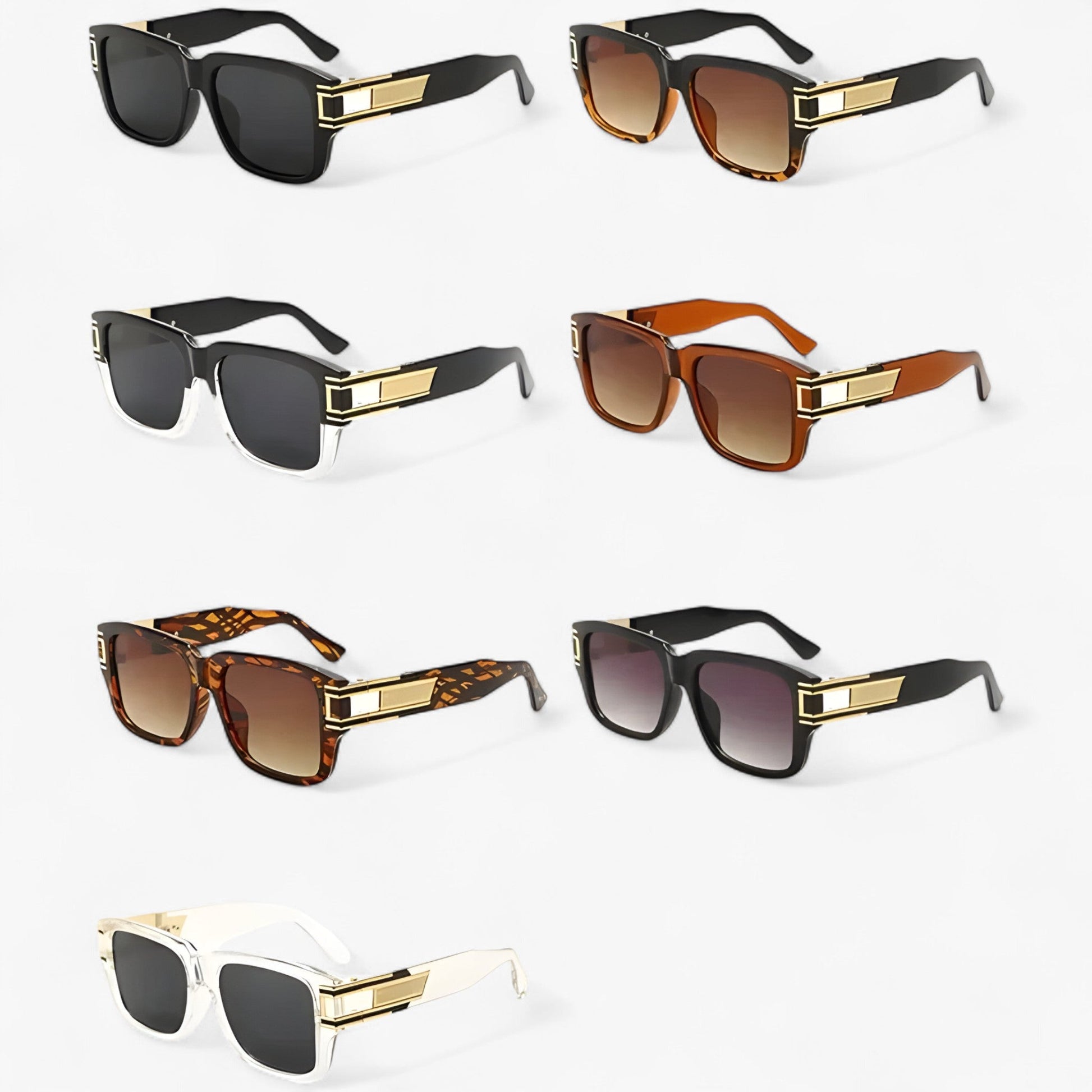Elvoir™ – kwadratowe okulary przeciwsłoneczne w stylu vintage z detalami w kształcie łezki