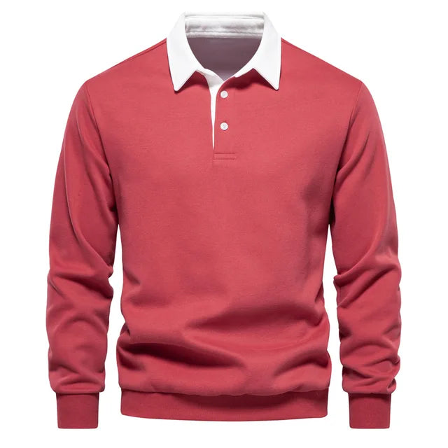 Lino™ – sweter z bawełny premium z kołnierzykiem