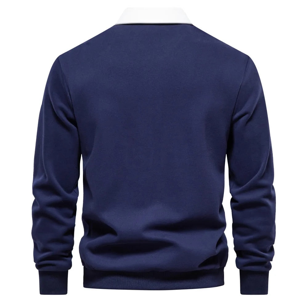 Lino™ – sweter z bawełny premium z kołnierzykiem
