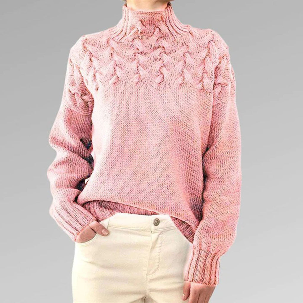 Annelies™ - Gebreide trui met col voor dames