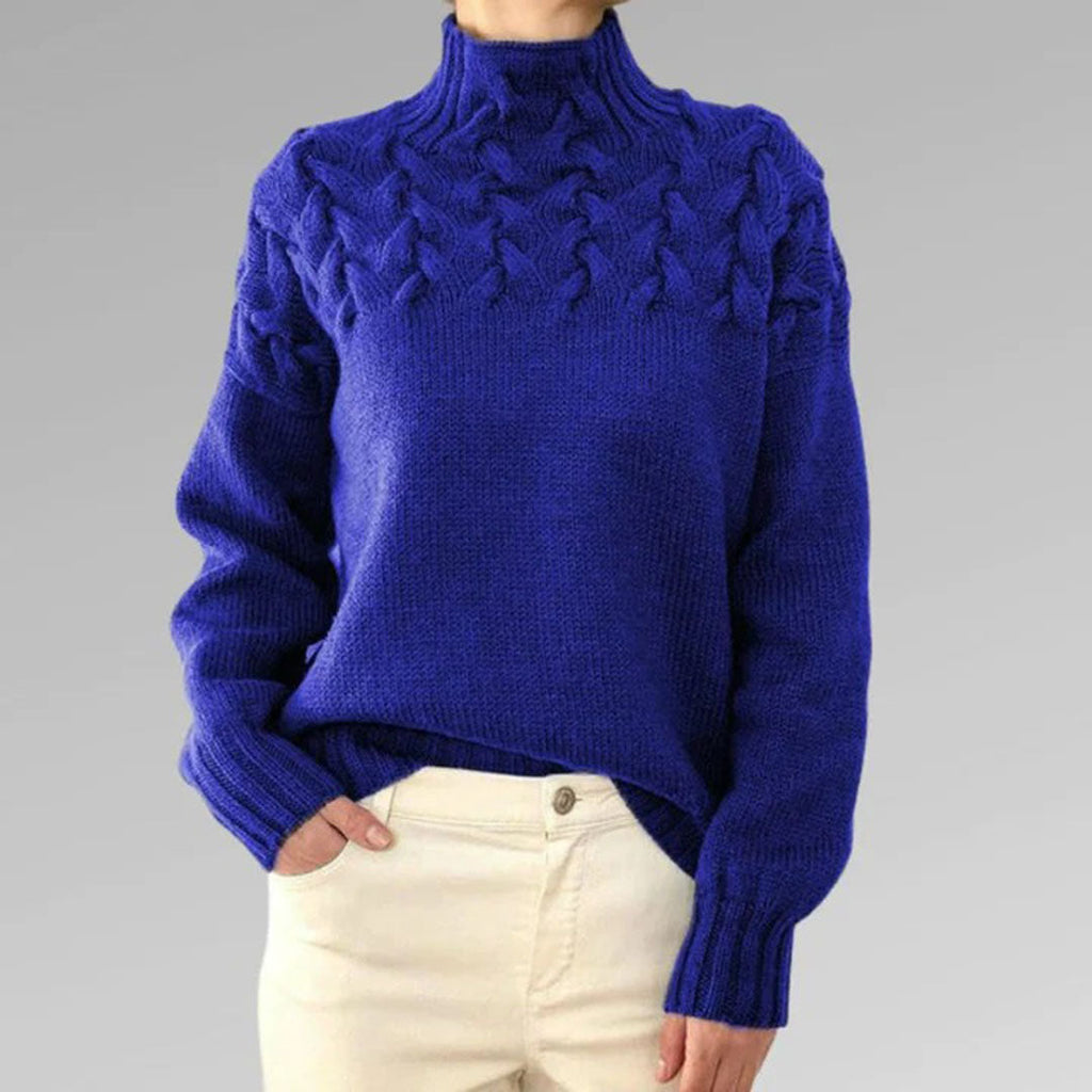 Annelies™ - Gebreide trui met col voor dames