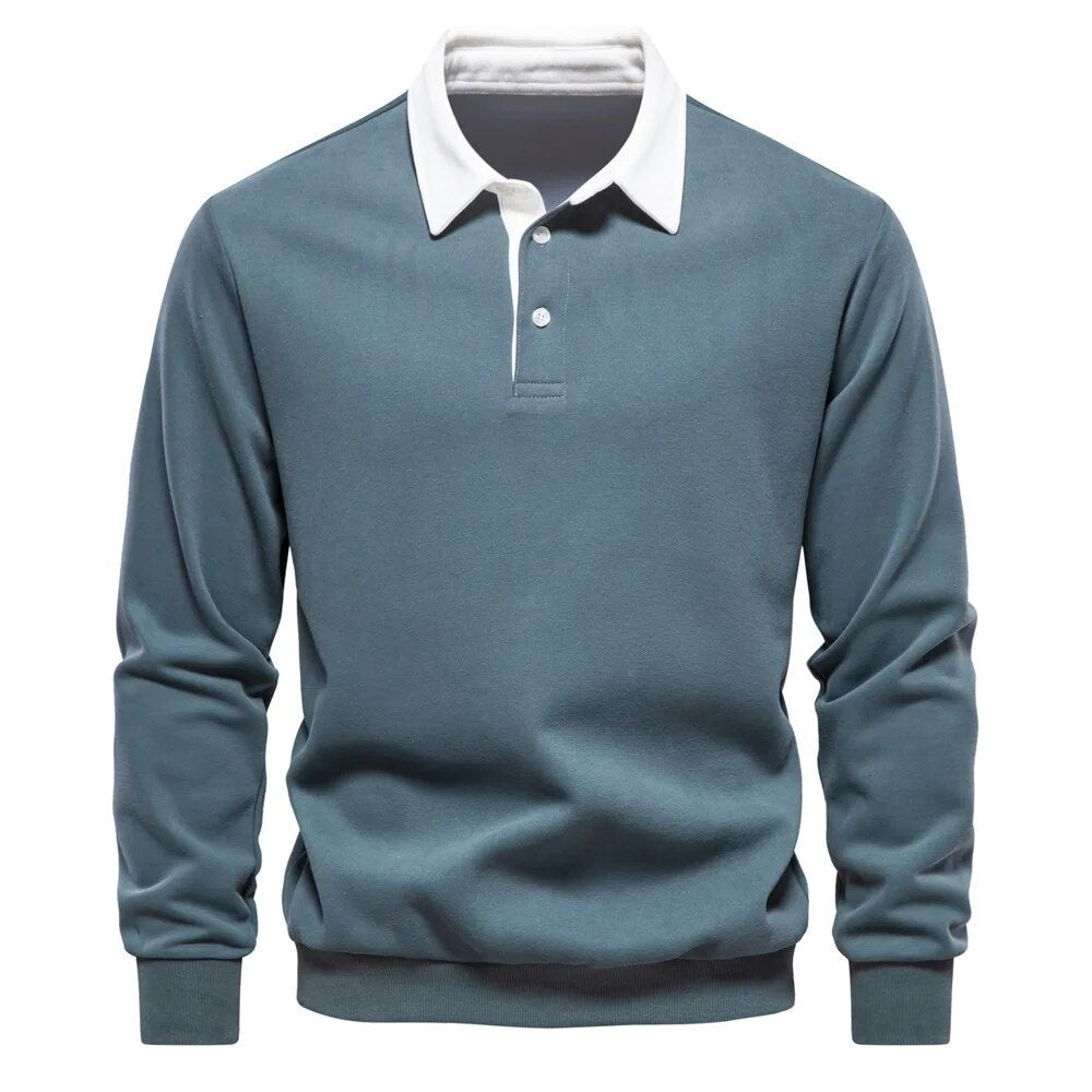 Lino™ – sweter z bawełny premium z kołnierzykiem