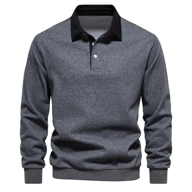 Lino™ – sweter z bawełny premium z kołnierzykiem
