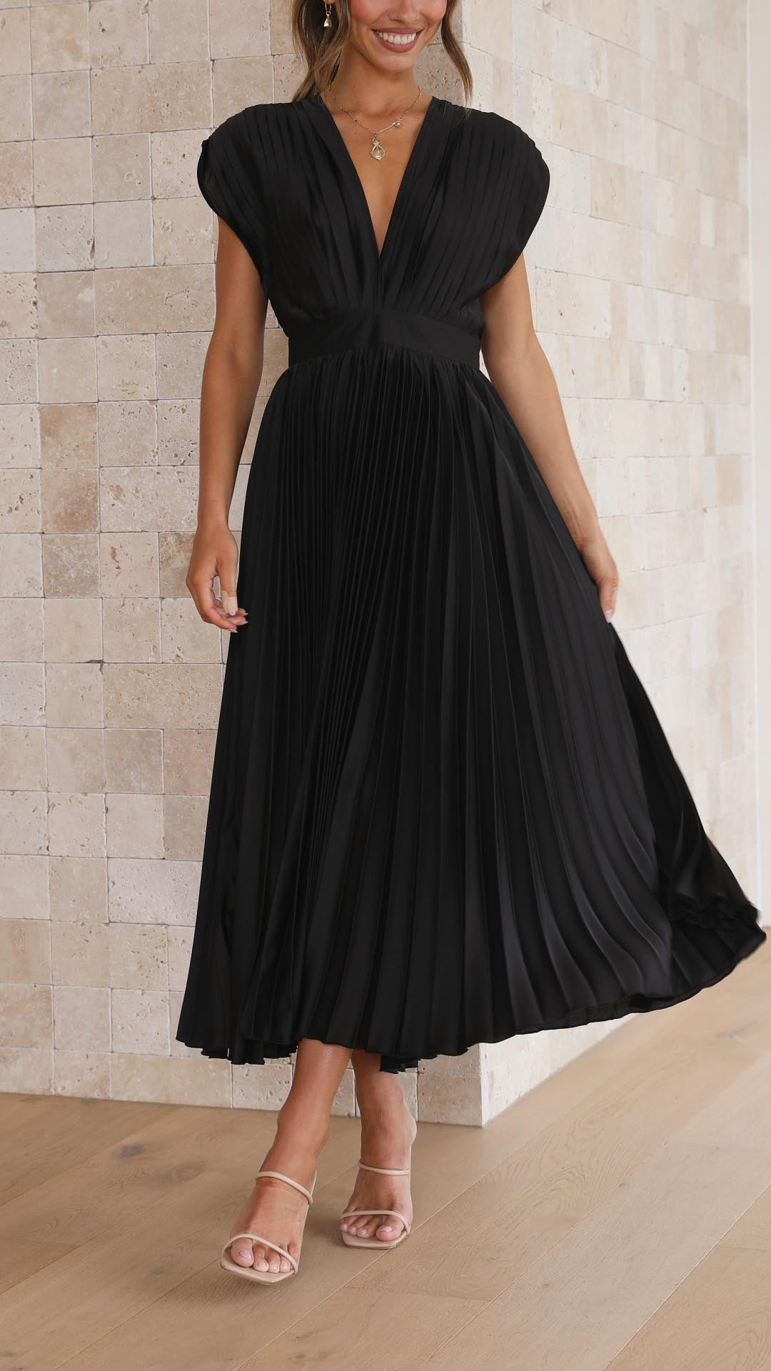 Elvira™ - Elegant Geplooide Jurk