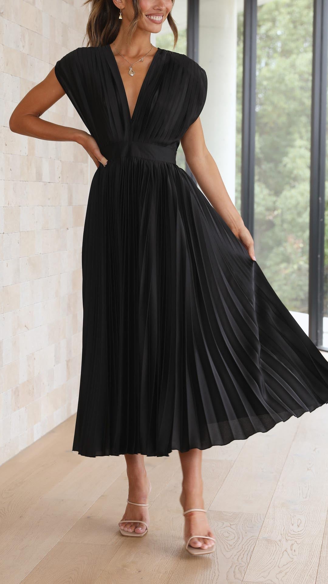 Elvira™ - Elegant Geplooide Jurk
