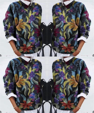 Anneke™ - Trendy Bloemen Trui