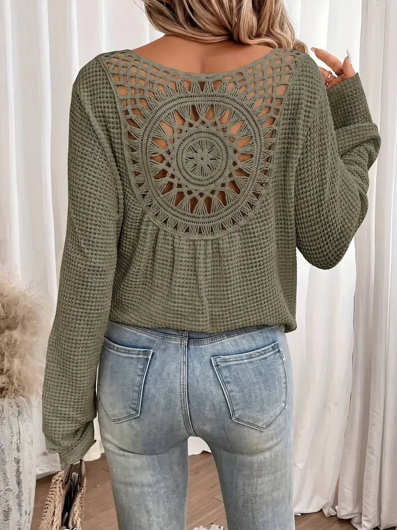 Belen™ - Elegancka bluzka w stylu Ibiza z dekoltem w serek