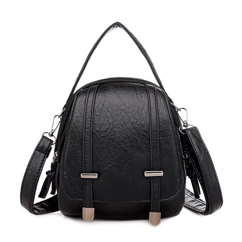 Miranda™ - Schoudertas compact leren vintage stijl