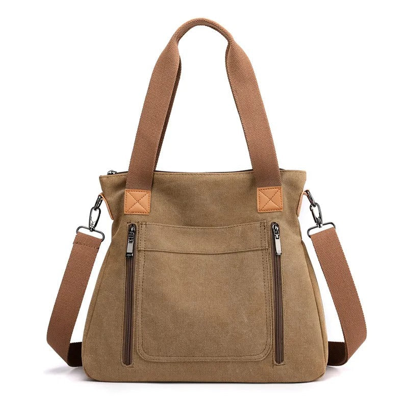 Marisol™ - Damestas van stevig canvas met dubbele hengsels
