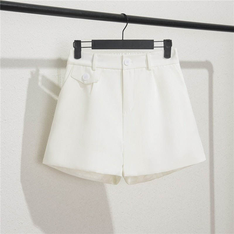 Klara™ - Damesshort met elastische taille en knoopdetail