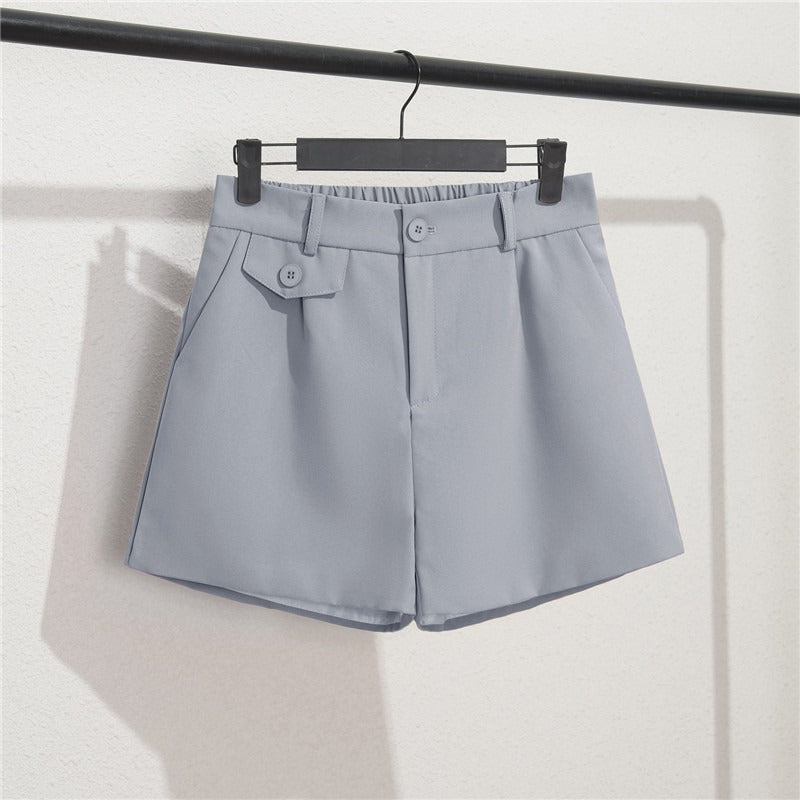 Klara™ - Damesshort met elastische taille en knoopdetail