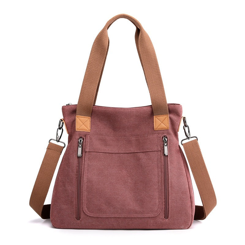 Marisol™ - Damestas van stevig canvas met dubbele hengsels