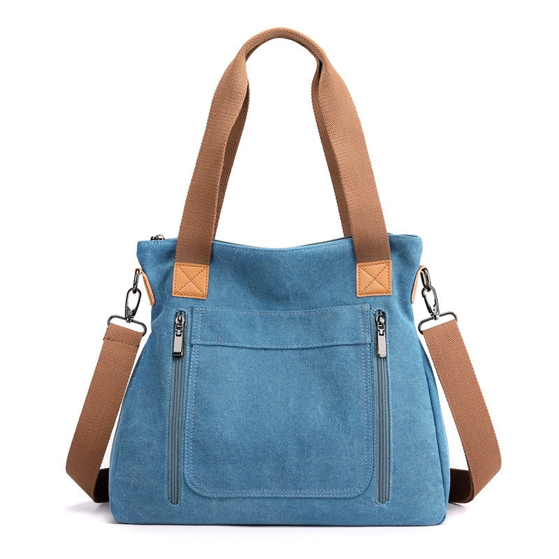 Marisol™ - Damestas van stevig canvas met dubbele hengsels