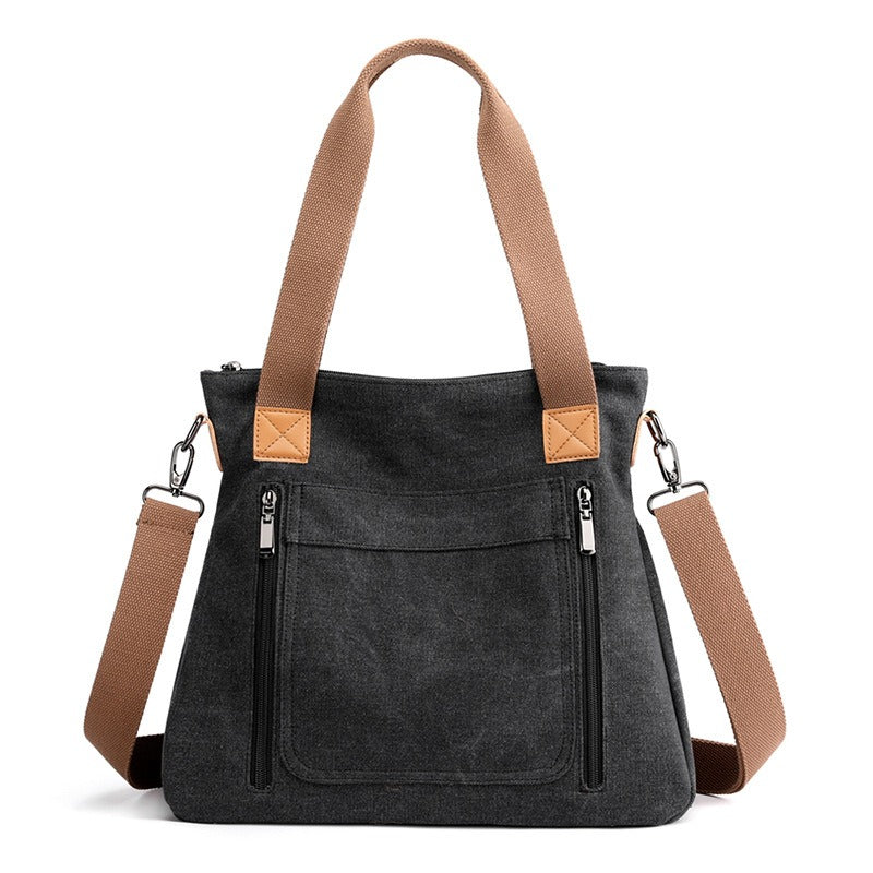 Marisol™ - Damestas van stevig canvas met dubbele hengsels
