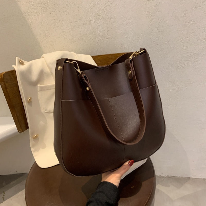 Heike™ - Minimalistische stijl schoudertas van synthetisch leer voor vrouwen