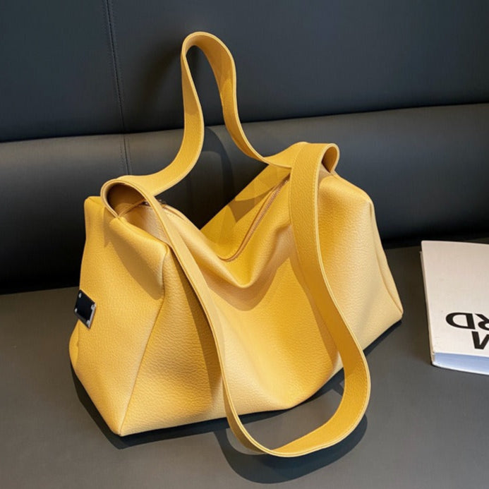 Andrea™ - Damestas van synthetisch leer met grote inhoud en casual stijl