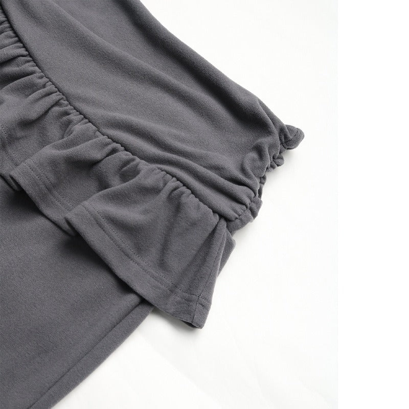 Solène™ - Katoenen uitlopende broek met ruches voor dames