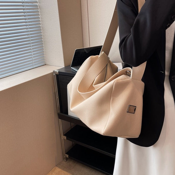 Andrea™ - Damestas van synthetisch leer met grote inhoud en casual stijl