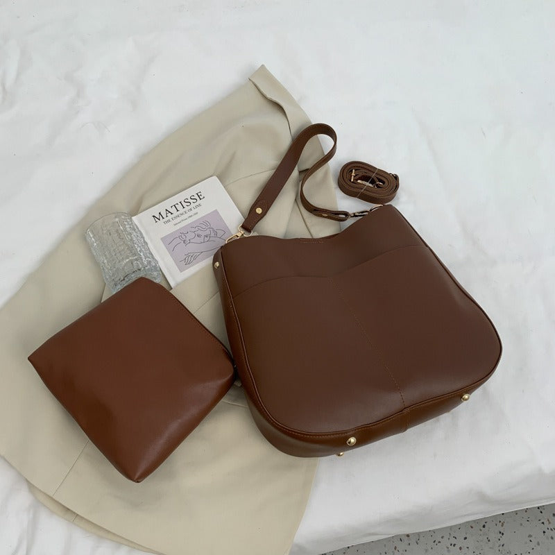 Heike™ - Minimalistische stijl schoudertas van synthetisch leer voor vrouwen