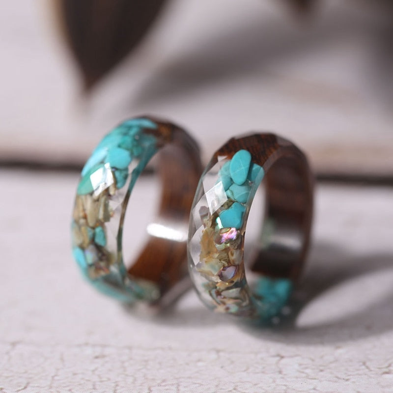 Luci™ - Houten ring met orchidee