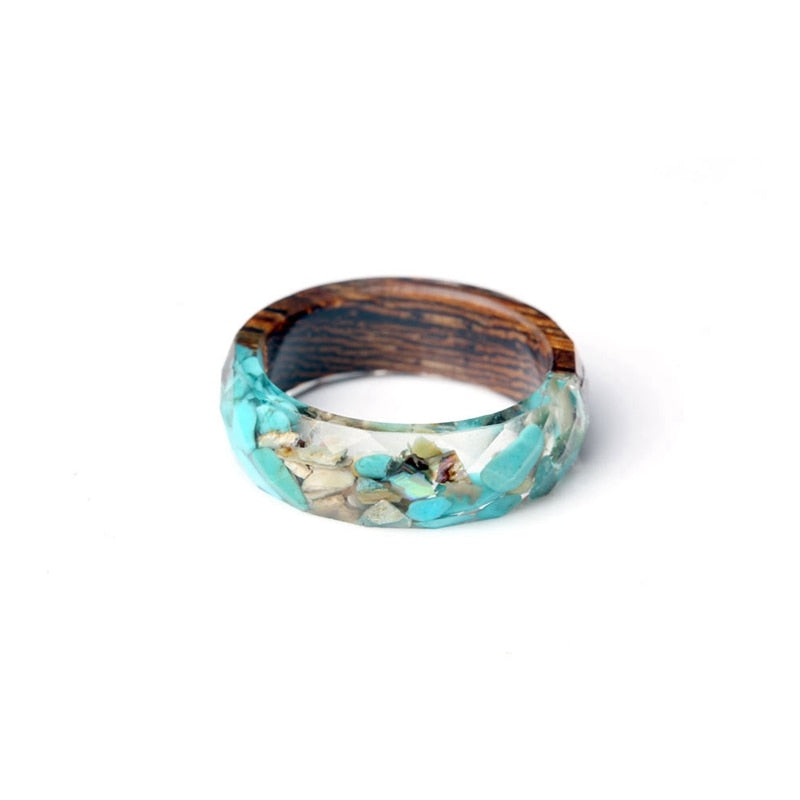 Luci™ - Houten ring met orchidee
