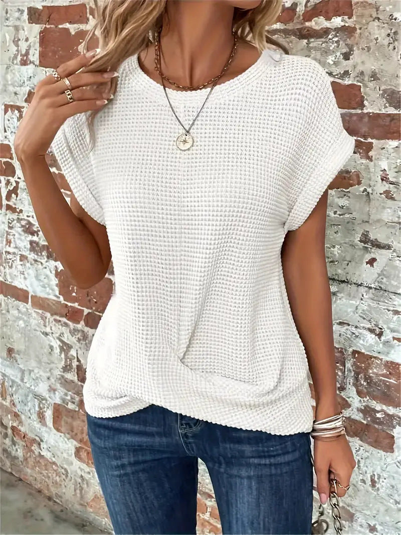 Clarissa™ - Elegante zomertop met ronde hals