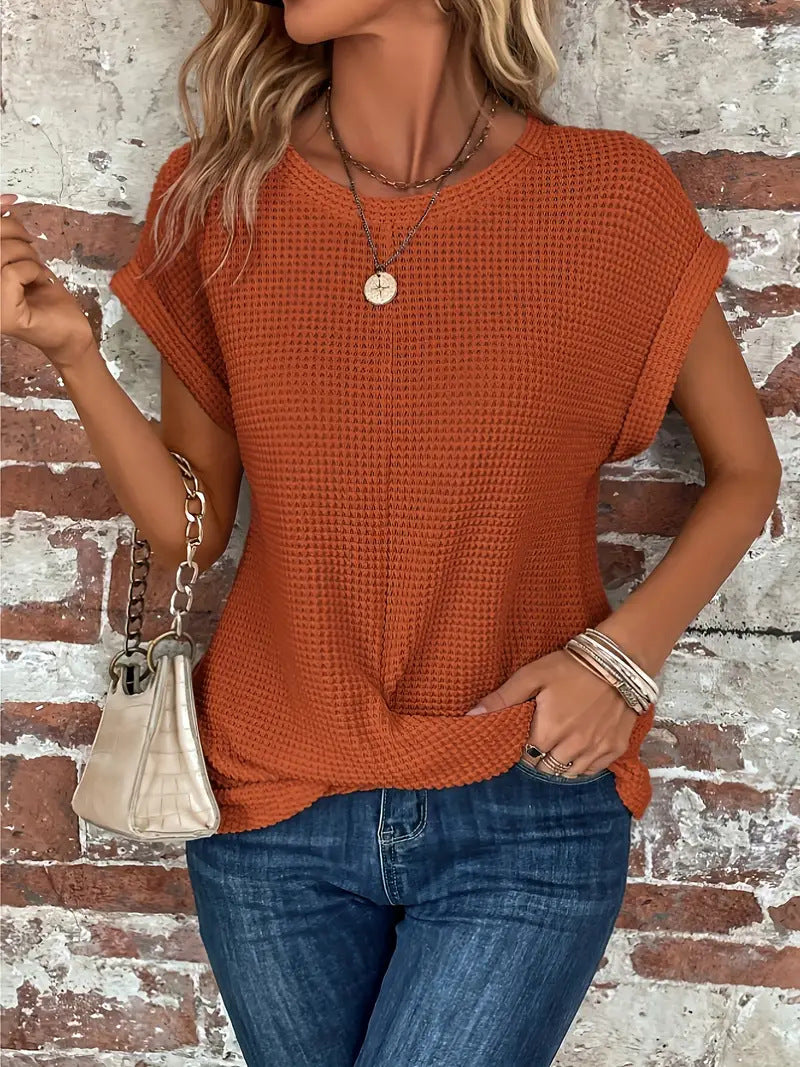 Clarissa™ - Elegante zomertop met ronde hals