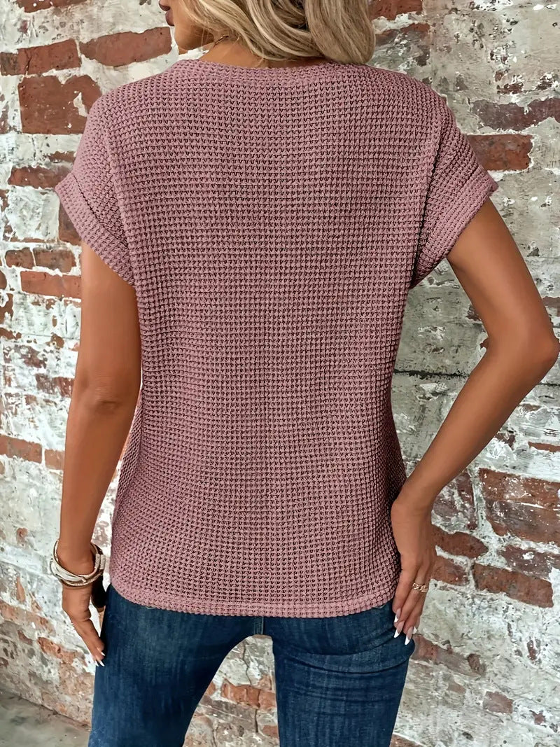 Clarissa™ - Elegante zomertop met ronde hals