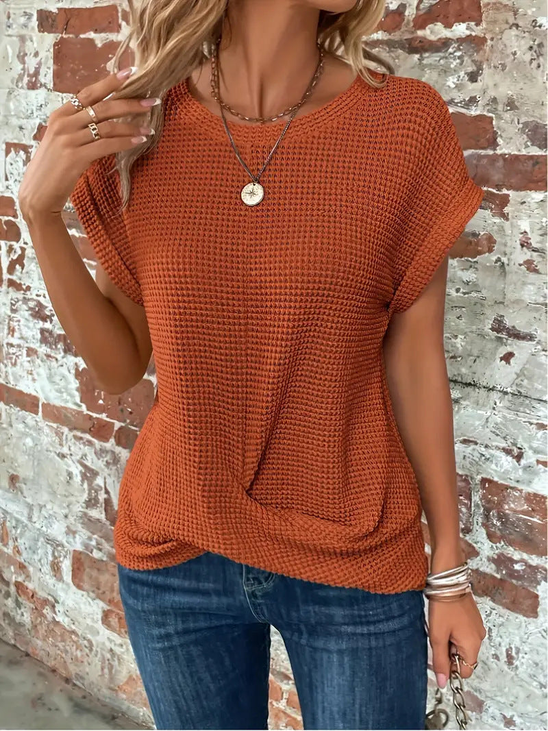 Clarissa™ - Elegante zomertop met ronde hals